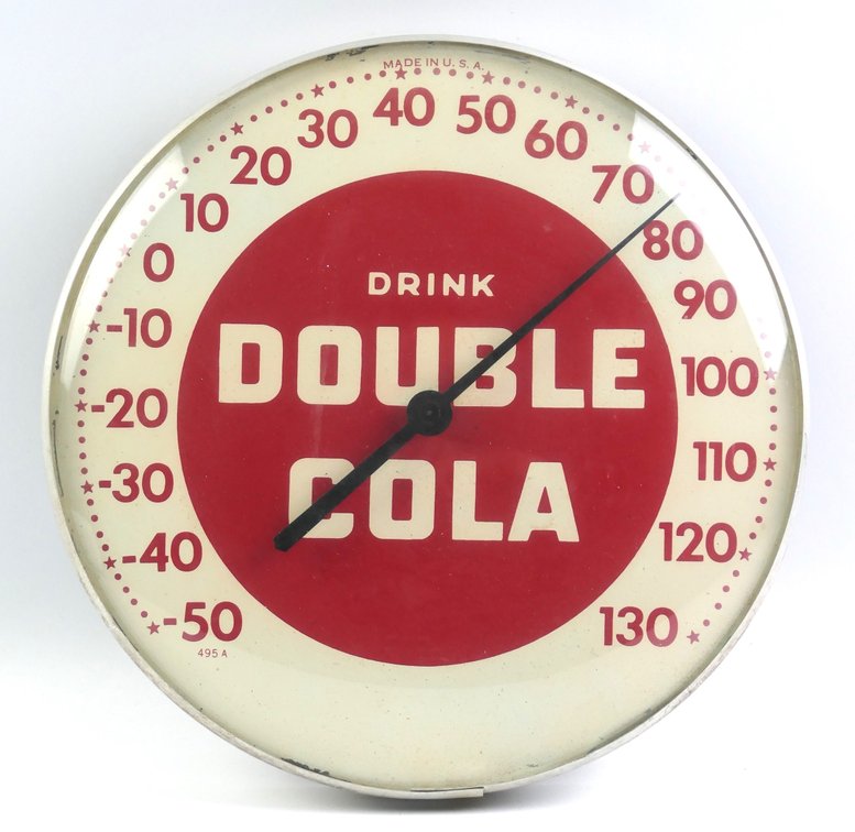 Drink Double Cola Round Thermometer