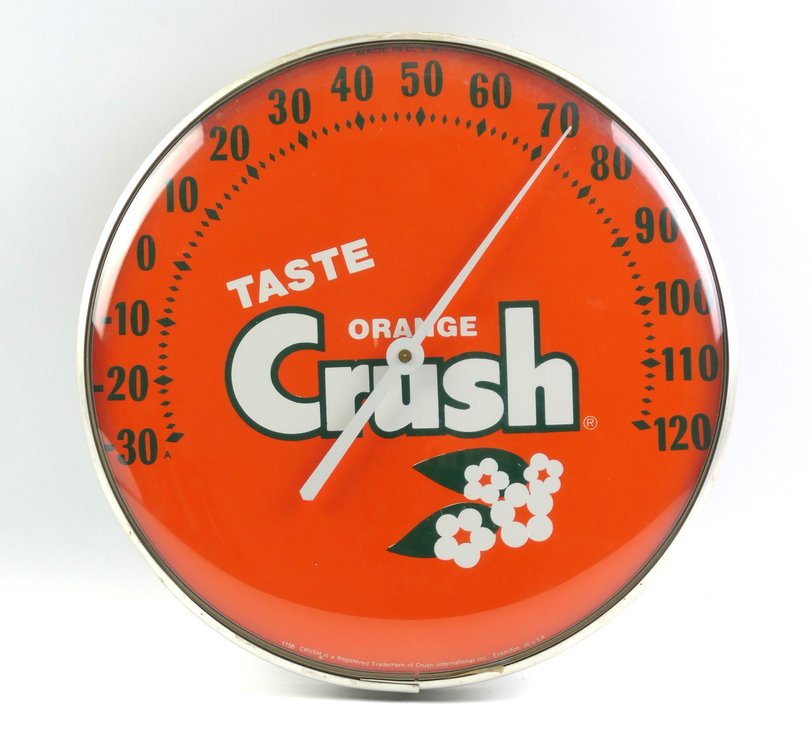 Taste Orange Crush Round Thermometer
