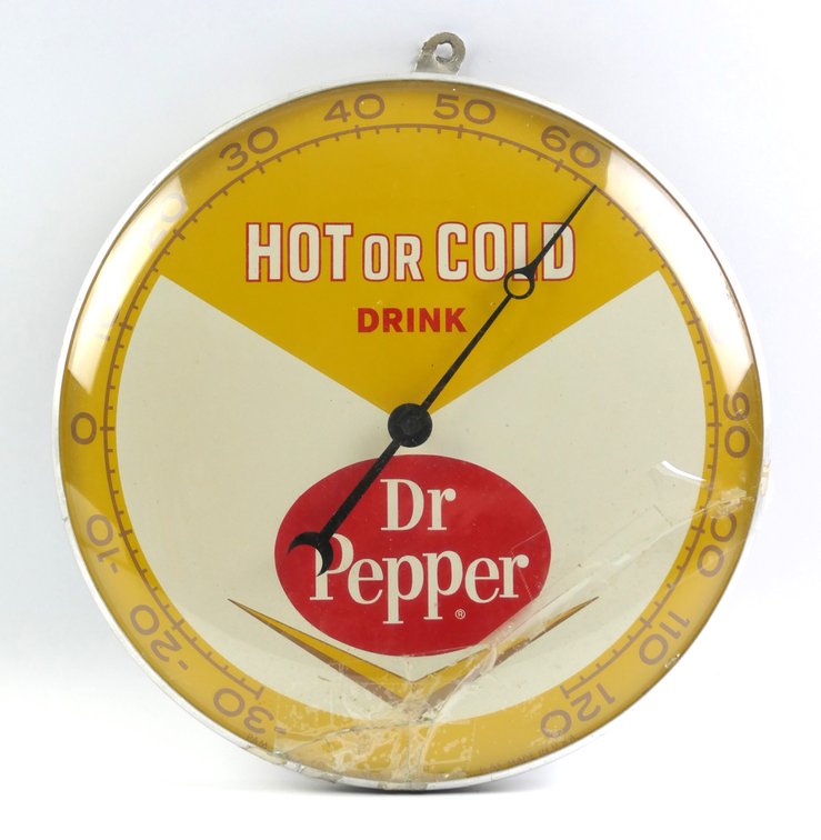 Drink Dr. Pepper Round Thermometer