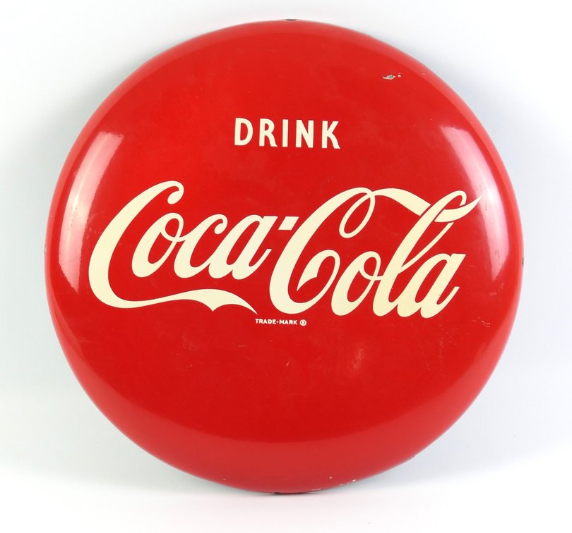 Coca-Cola Button Sign