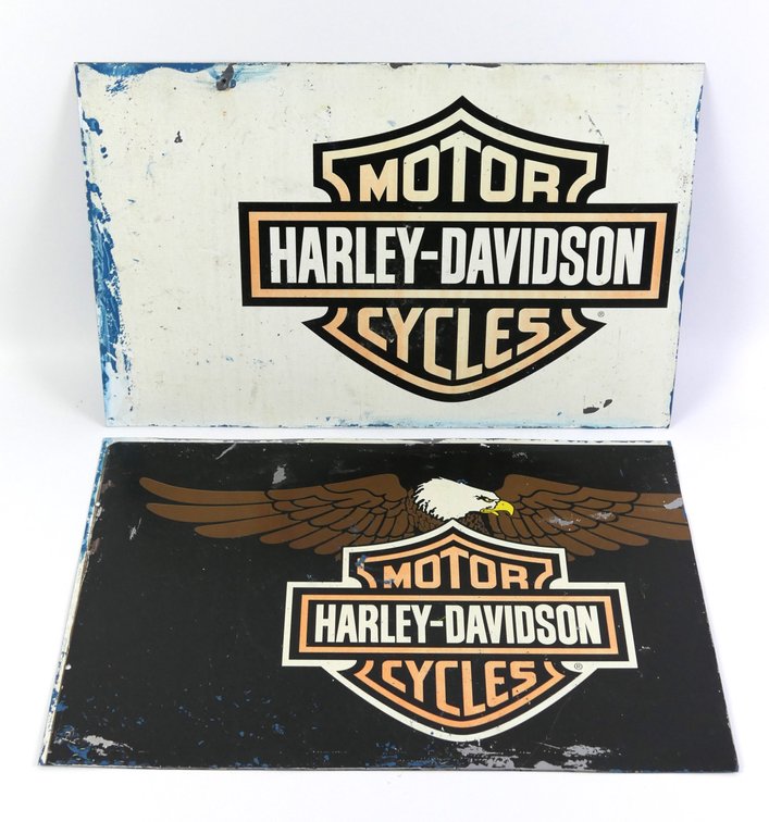 Two Altered Harley Davidson Panels