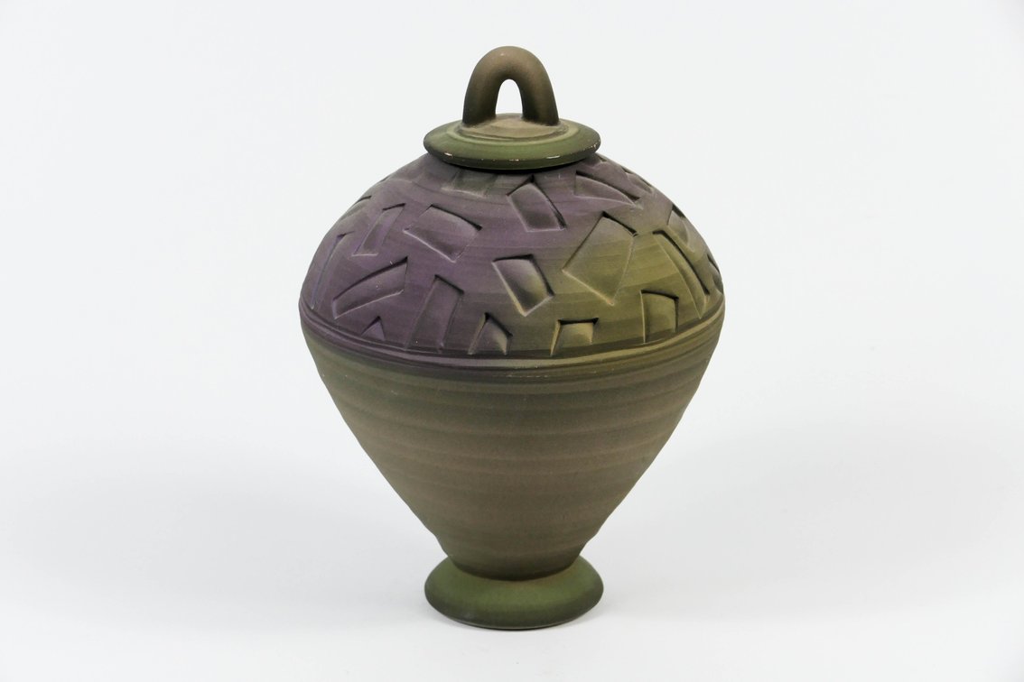 Jim Kemp Lidded Ceramic Vessel