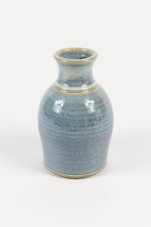 Kris Neal Signed Blue Ceramic Vase
