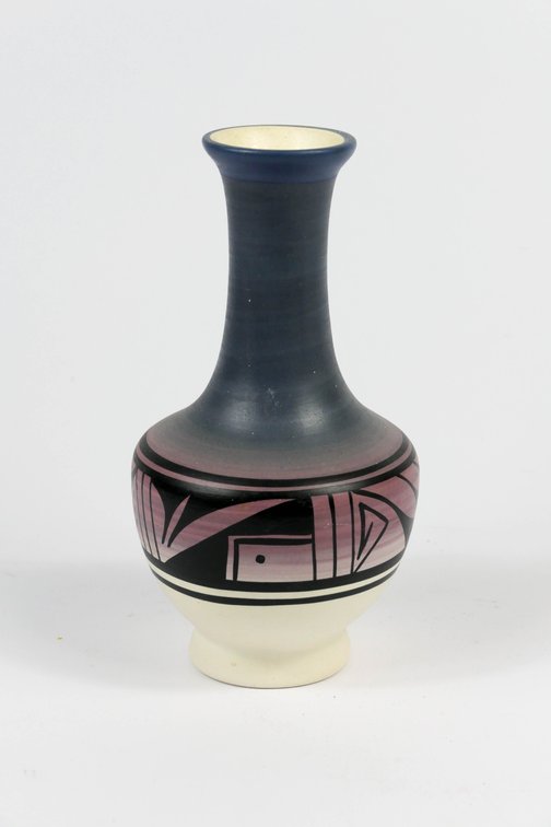 Handmade Native American Ceramic Purple Ombre Vase