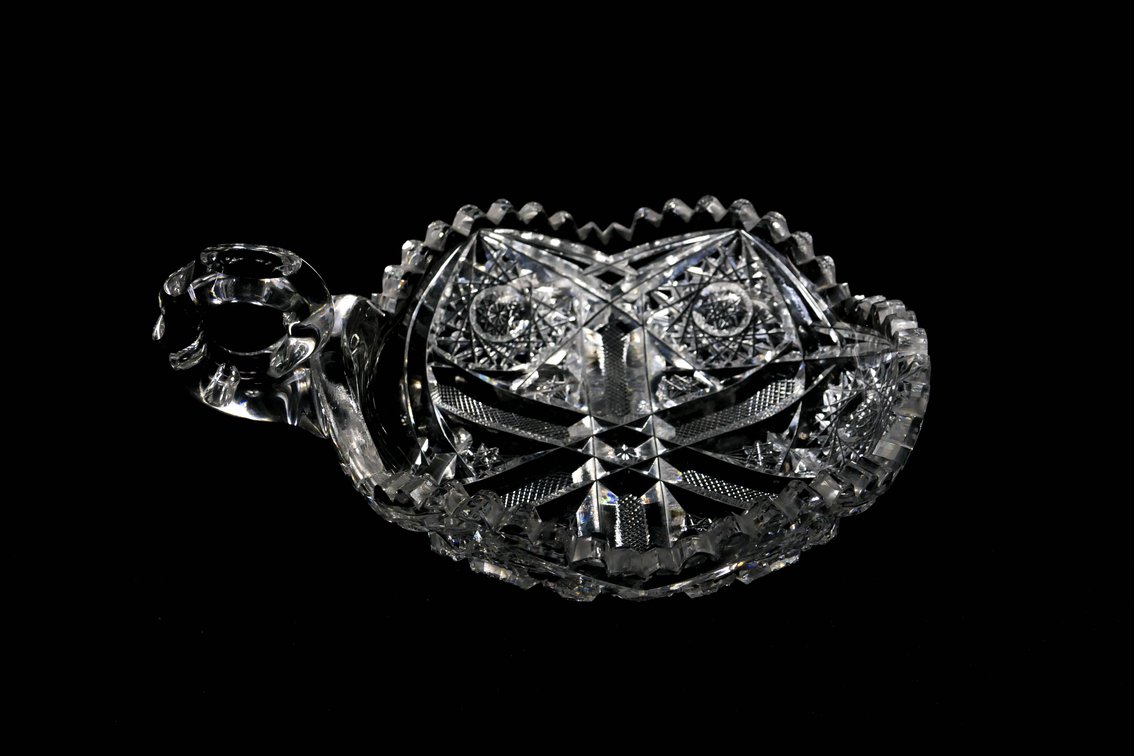 Signed J. Hoare and Co. American Brilliant Cut Crystal Dish