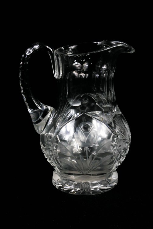 Hand Cut Crystal Pitcher