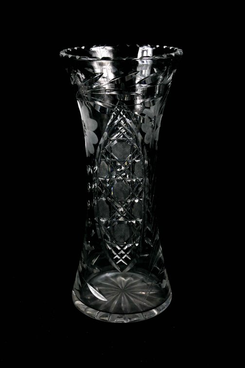 American Brilliant Style Cut Crystal Vase