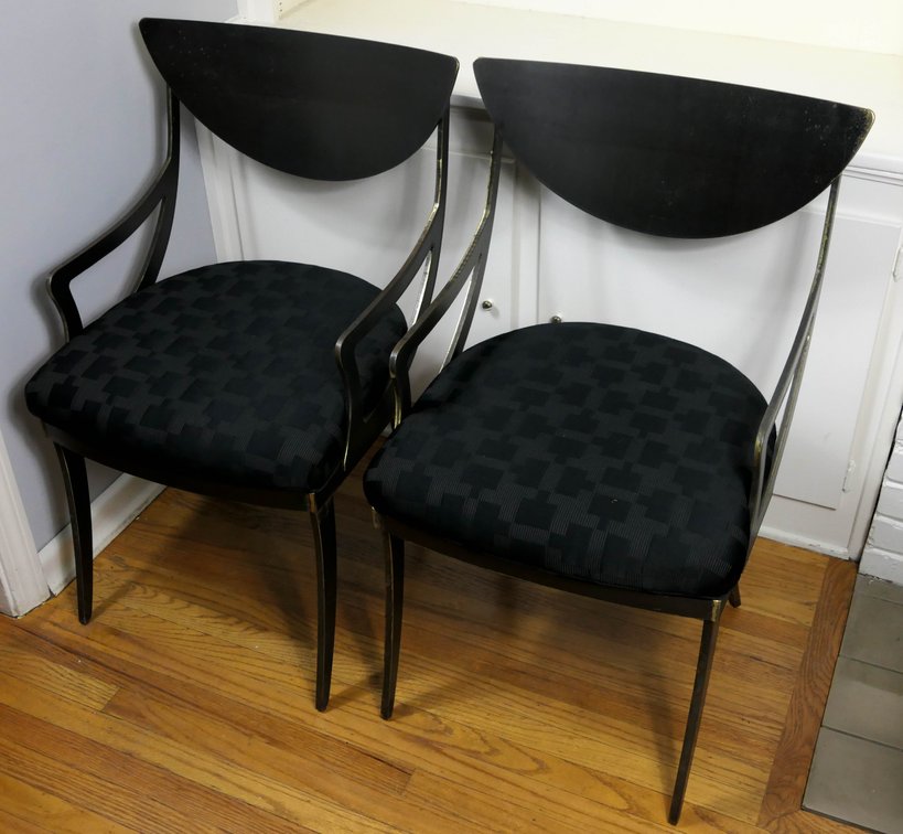 Pair of Tonietta Italian Style Cast Iron Framed Chairs