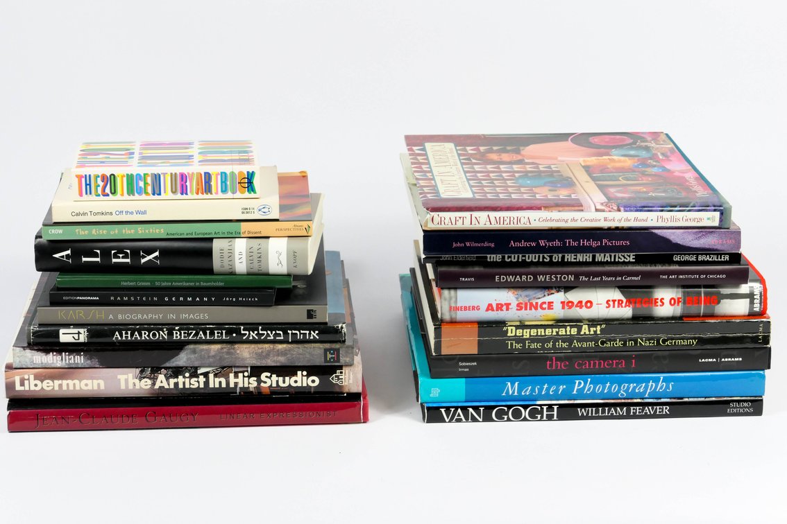 Two Stacks of Art Books