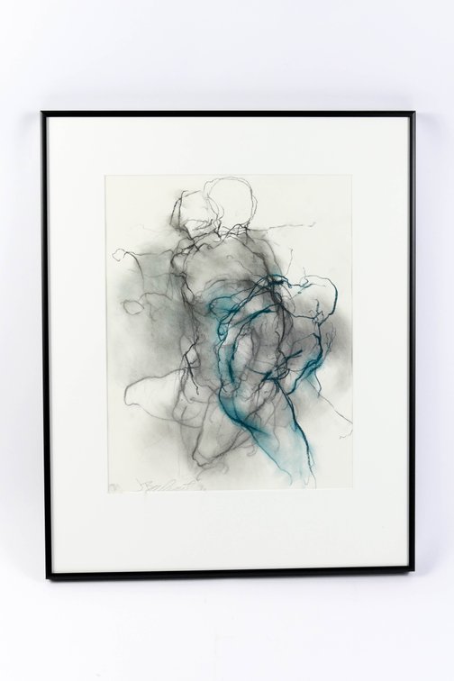 Pastel Charcoal Abstract Figural Study by Jeaneen Barnhart
