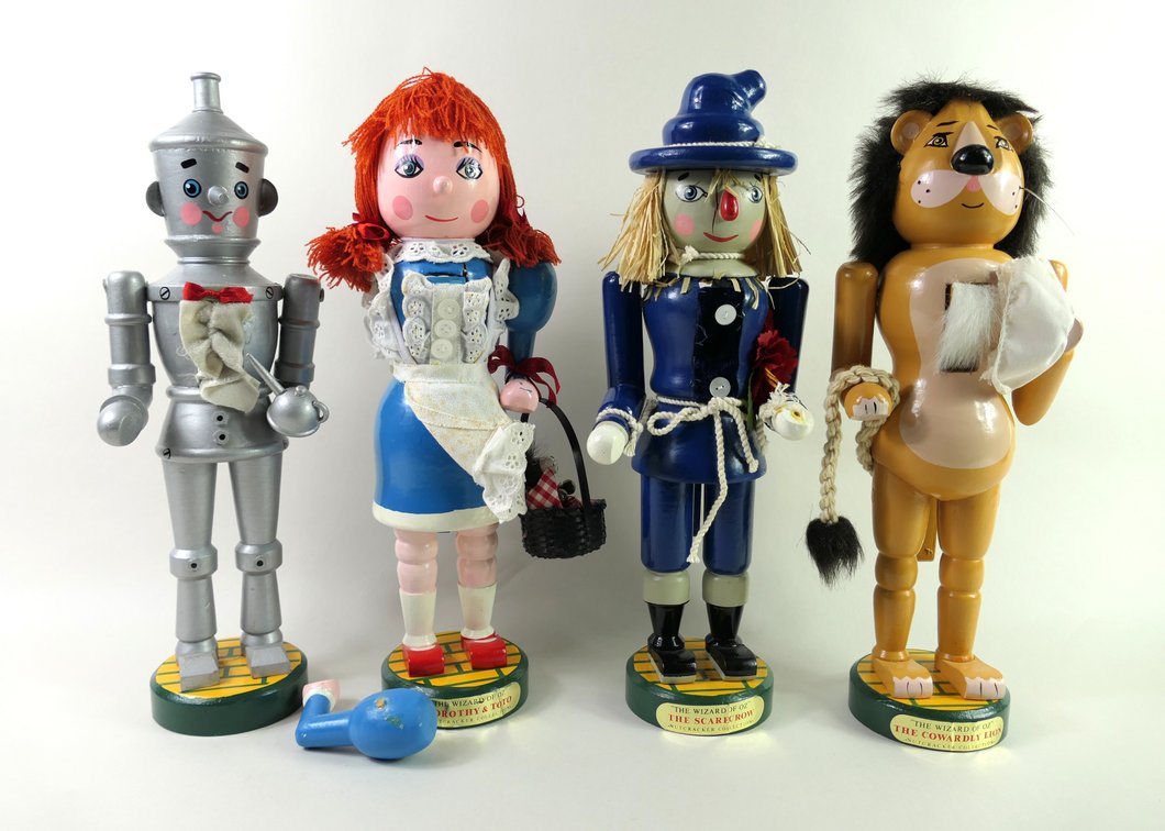Set of Four Wizard of Oz Nutcrackers by Kurt Adler