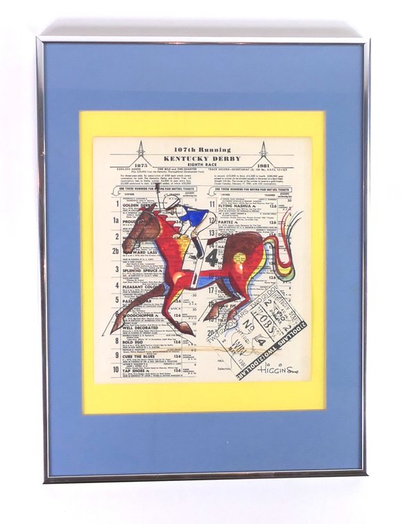 John Higgins 1981 Derby Program Artwork