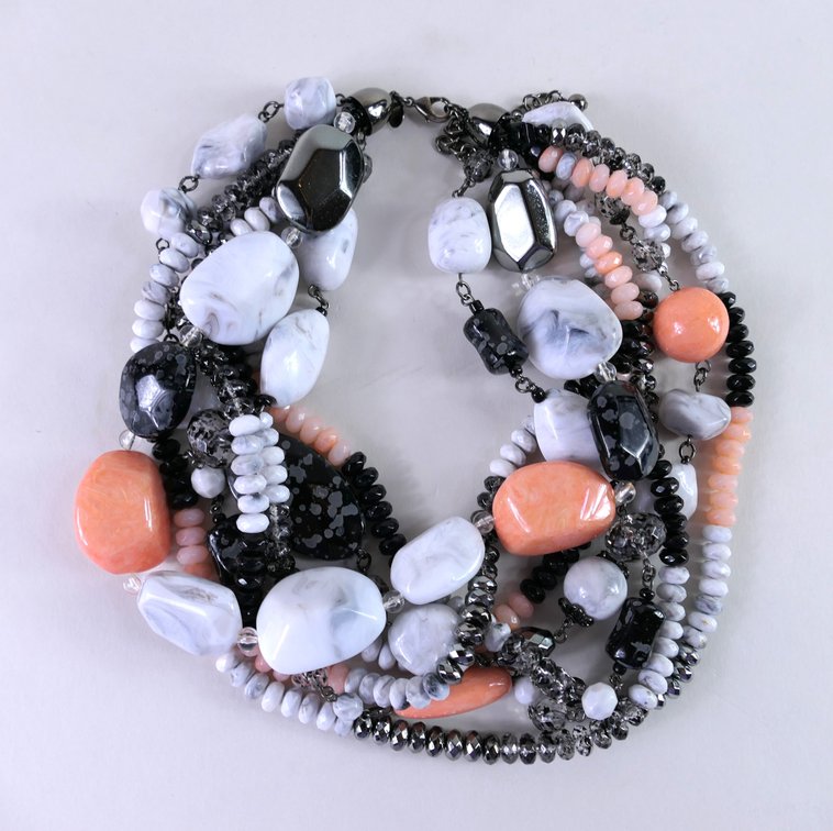 Joan Rivers Hematite Beaded Necklace
