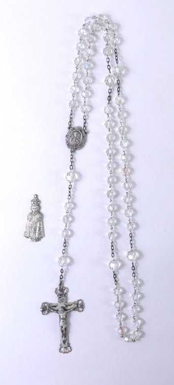 Sterling Silver Rosary and Charm