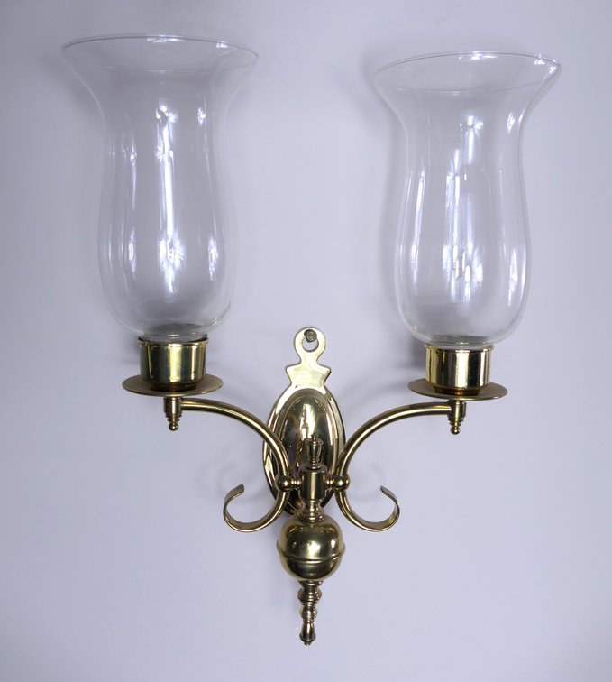 Brass Wall Sconce Pair