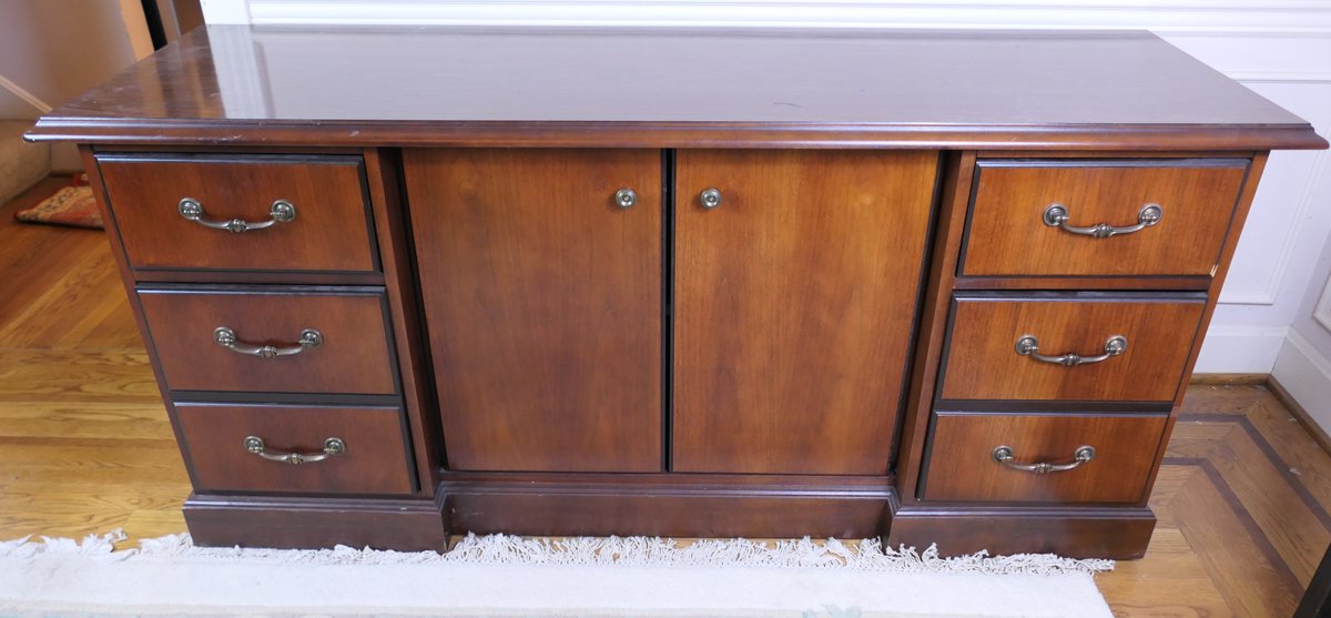 Walnut Finish Credenza