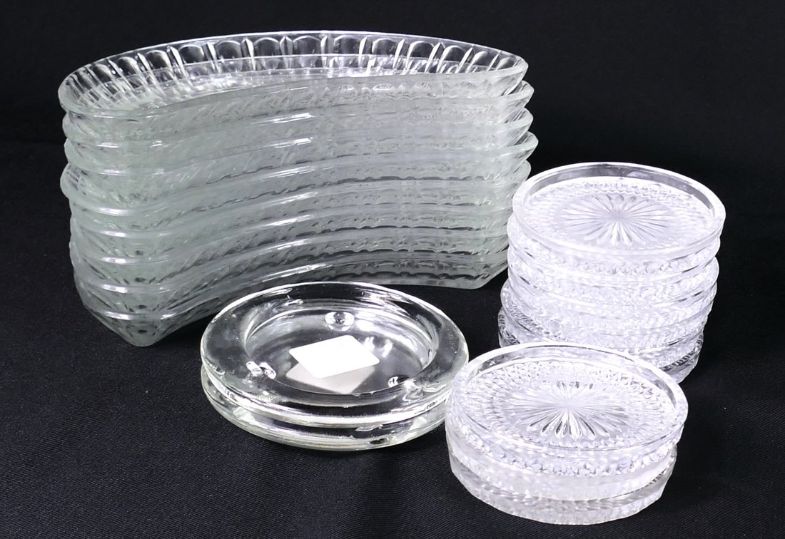 Glass Coasters and Snack Plates