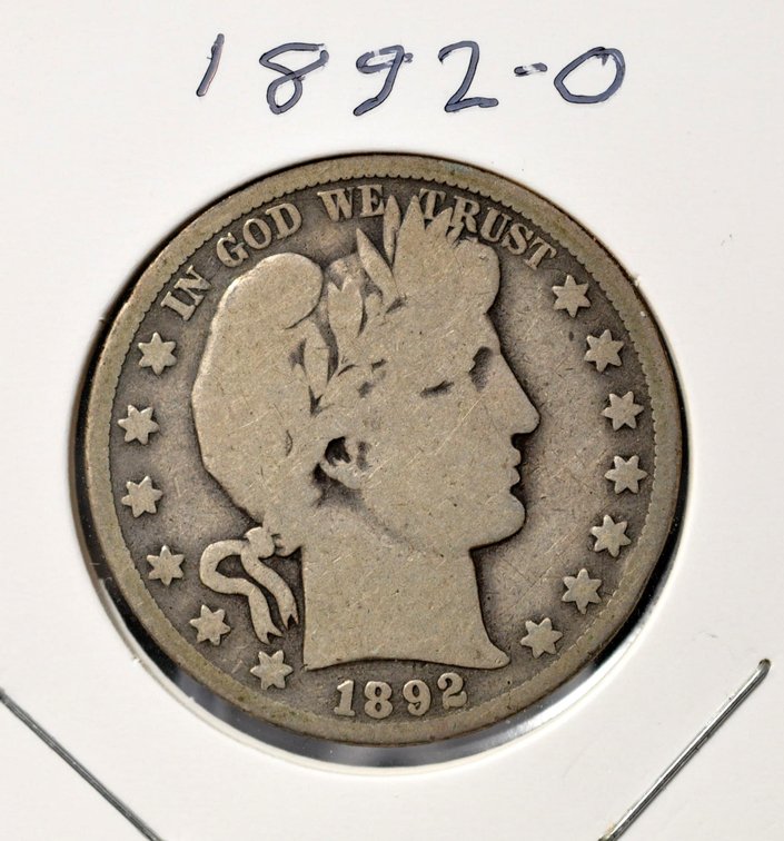 1892-O Barber Half Dollar, Very Low Mintage