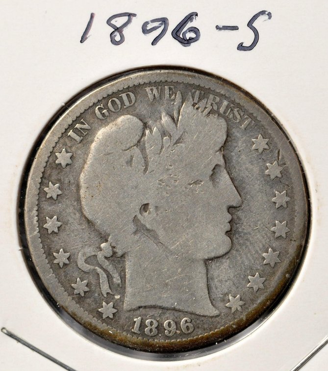 1896-S Barber Half Dollar