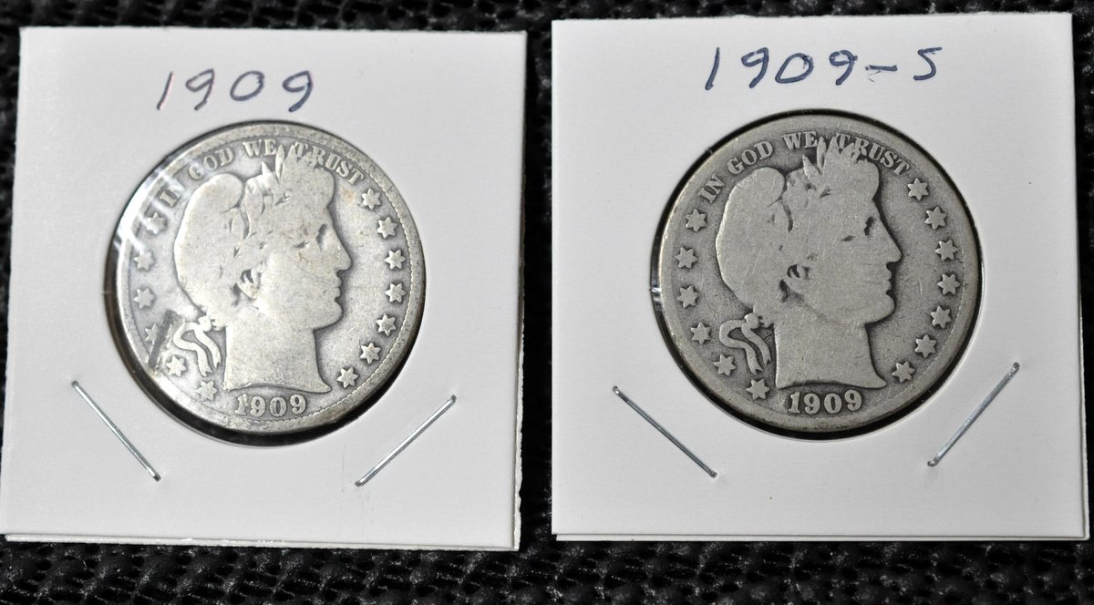 (2) 1909-P,S Barber Half Dollars