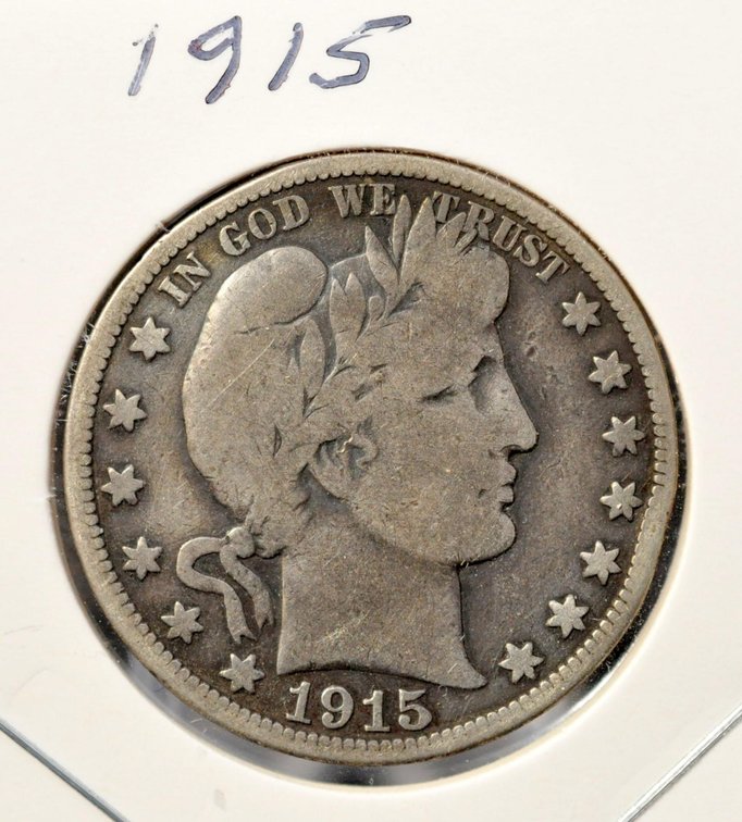 1915-P Barber Half Dollar, VERY Low Mintage