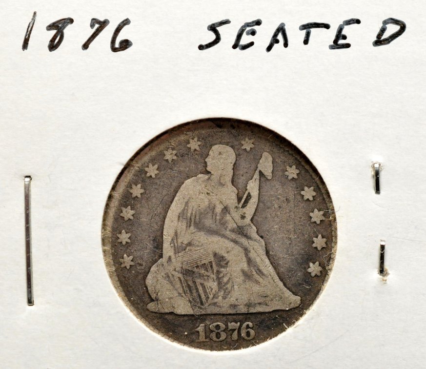 1876-P Seated Liberty Quarter