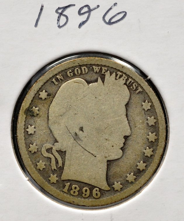 1896-P Barber Quarter