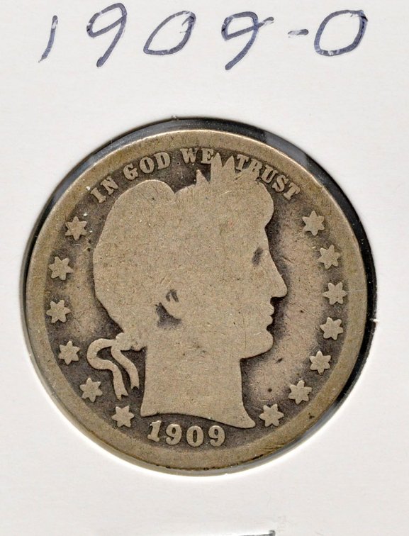 1909-O Barber Quarter, Very Low Mintage