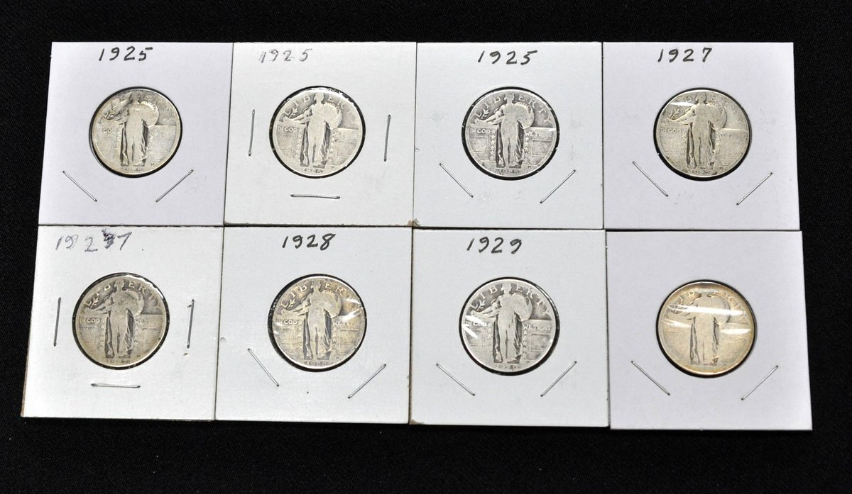 (8) 1925-1929 Standing Liberty Quarters