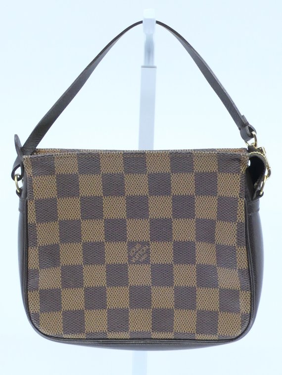 Vintage Louis Vuitton Trousse Make Up Pouch in Ebene Damier Canvas