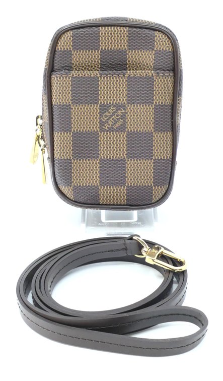 Louis Vuitton Etui Okapi PM Camera Case in Ebene Damier Canvas