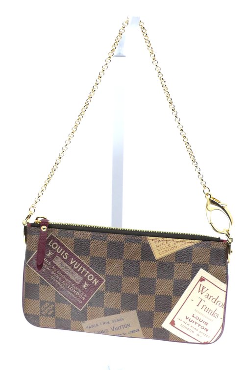 Louis Vuitton Trunks Pochette Milla MM in Ebene Damier Canvas