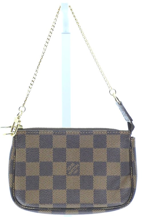Louis Vuitton Mini Pochette Accessories in Ebene Damier Canvas