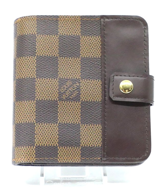 Louis Vuitton Compact Zip Bifold Wallet in Ebene Damier Canvas