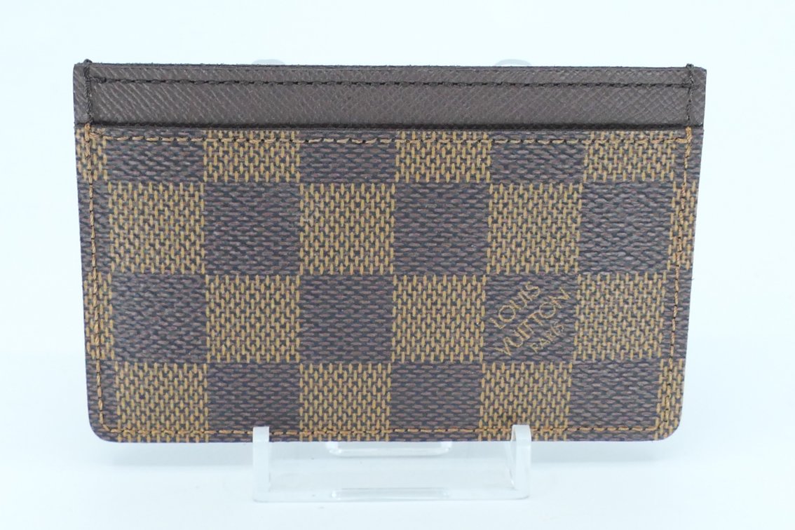 Louis Vuitton Card Holder in Ebene Damier Canvas