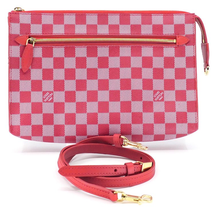 Louis Vuitton Couleurs Modul Clutch in Carmine Damier Canvas