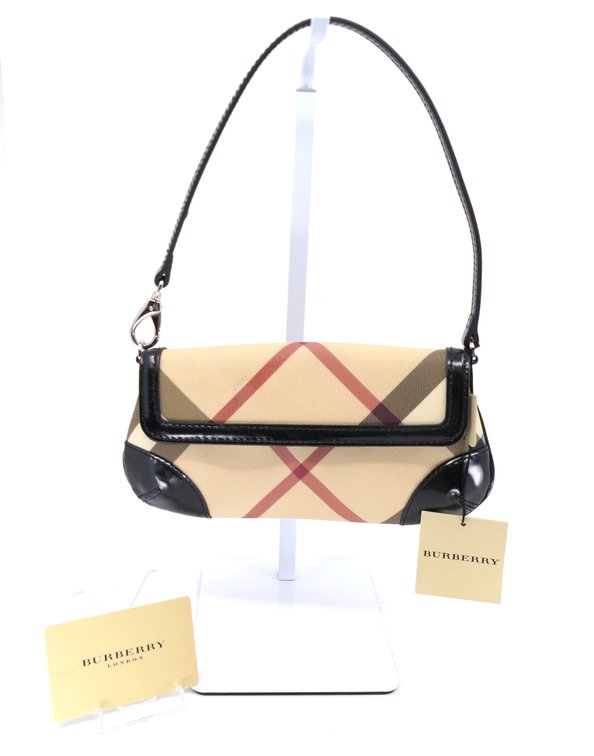 Burberry Wristlet with Patent Leather Corners
