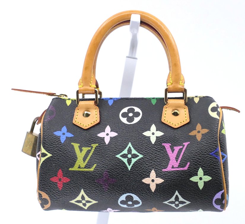Louis Vuitton Mini Speedy in Black and Multi Colore Monogram