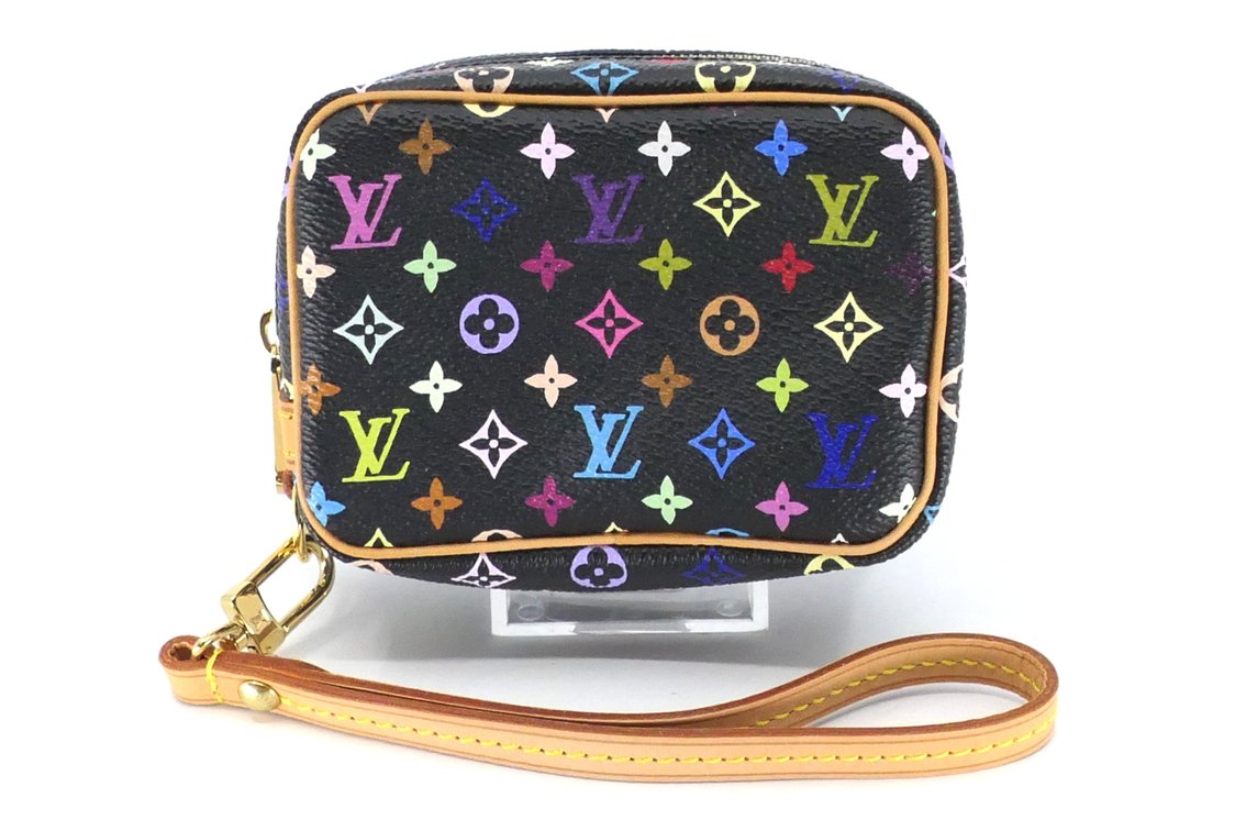Louis Vuitton X Takashi Murakami Trousse Wapity in Multi Colore Monogram on Black