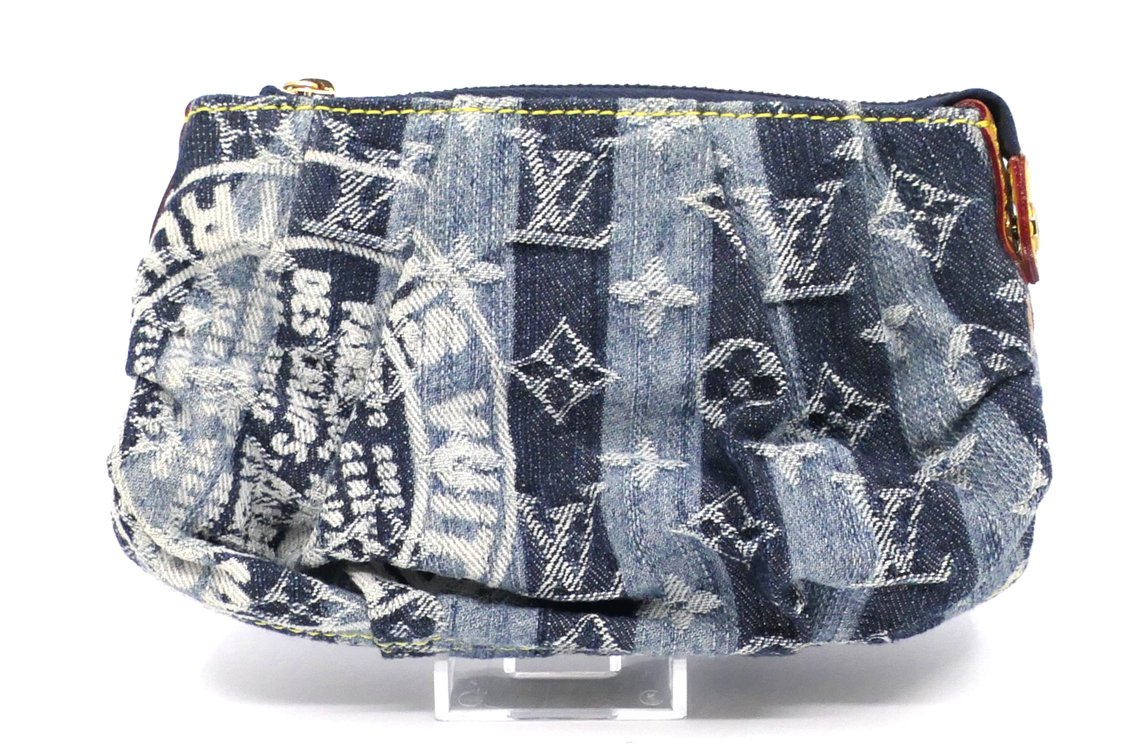 Louis Vuitton Raye Stiped Denim Cosmetic Bag