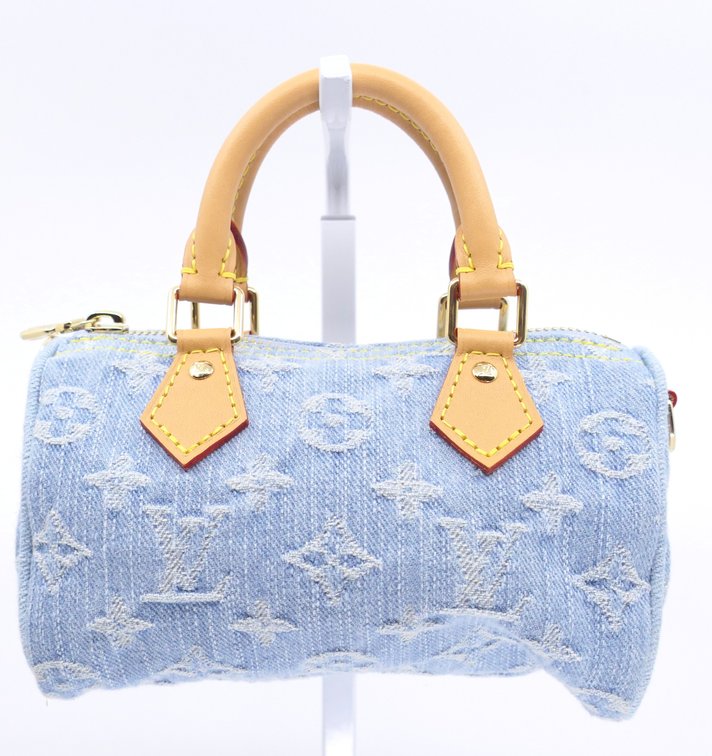 Louis Vuitton Nano Speedy in Sky Blue Denim