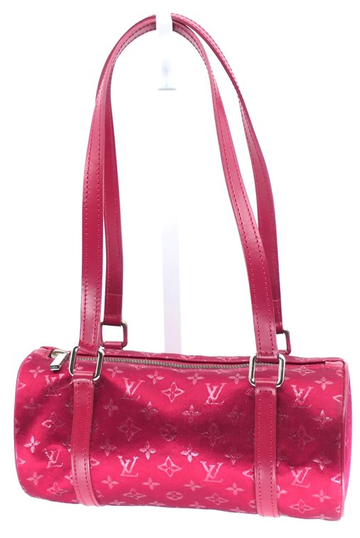 Louis Vuitton Mini Papillon Pochette in Red Monogram Satin
