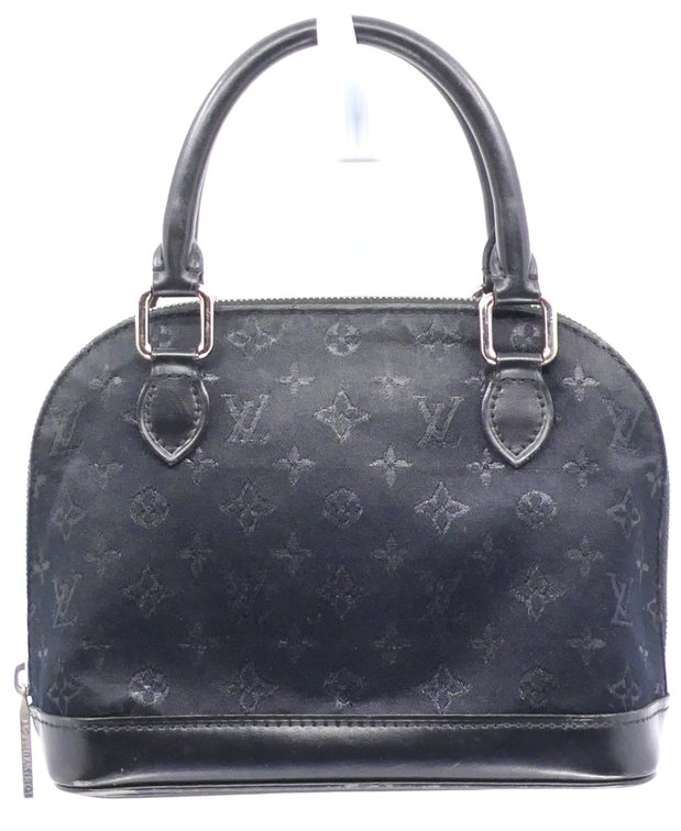 Louis Vuitton Mini Alma in Noir Monogram Satin