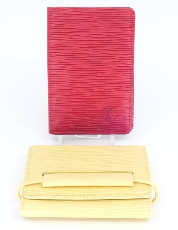 Two Louis Vuitton Wallets in Epi Leather