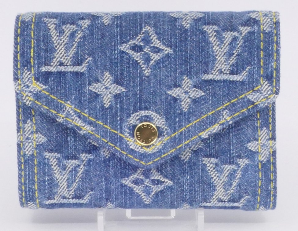 Louis Vuitton Victorine Wallet in Denim Monogram