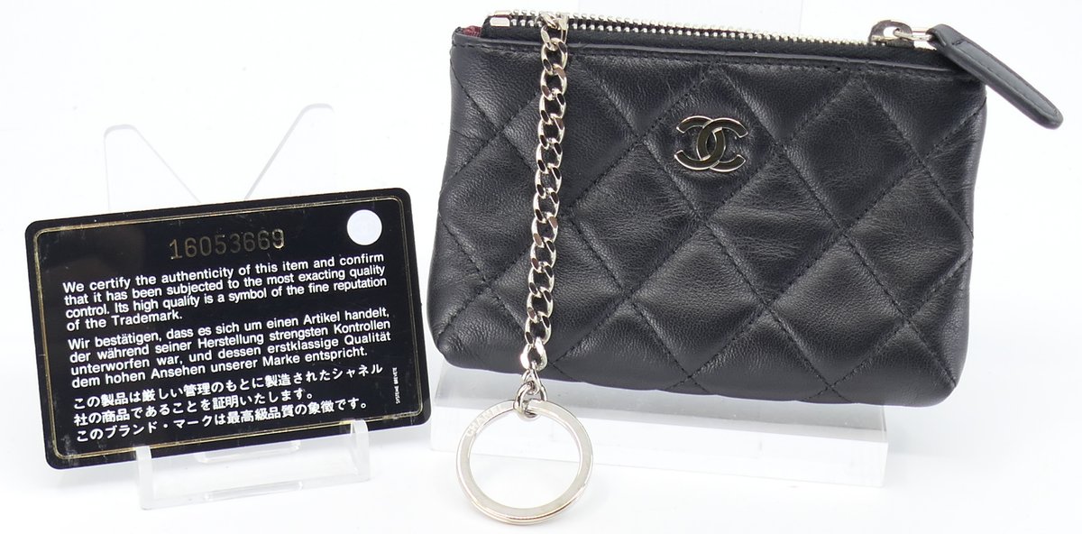 Chanel Zip Top Card Holder
