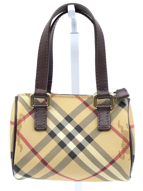 Burberry Haymarket Check Mini Boston Bag