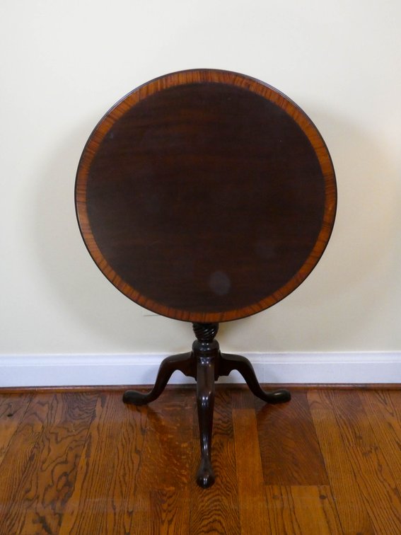 Antique English Bird Cage Tilting Tea Table