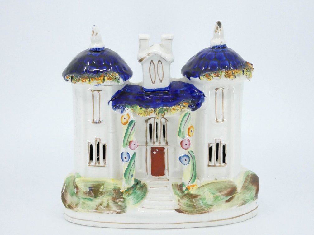 Antique English Staffordshire Manor House Building