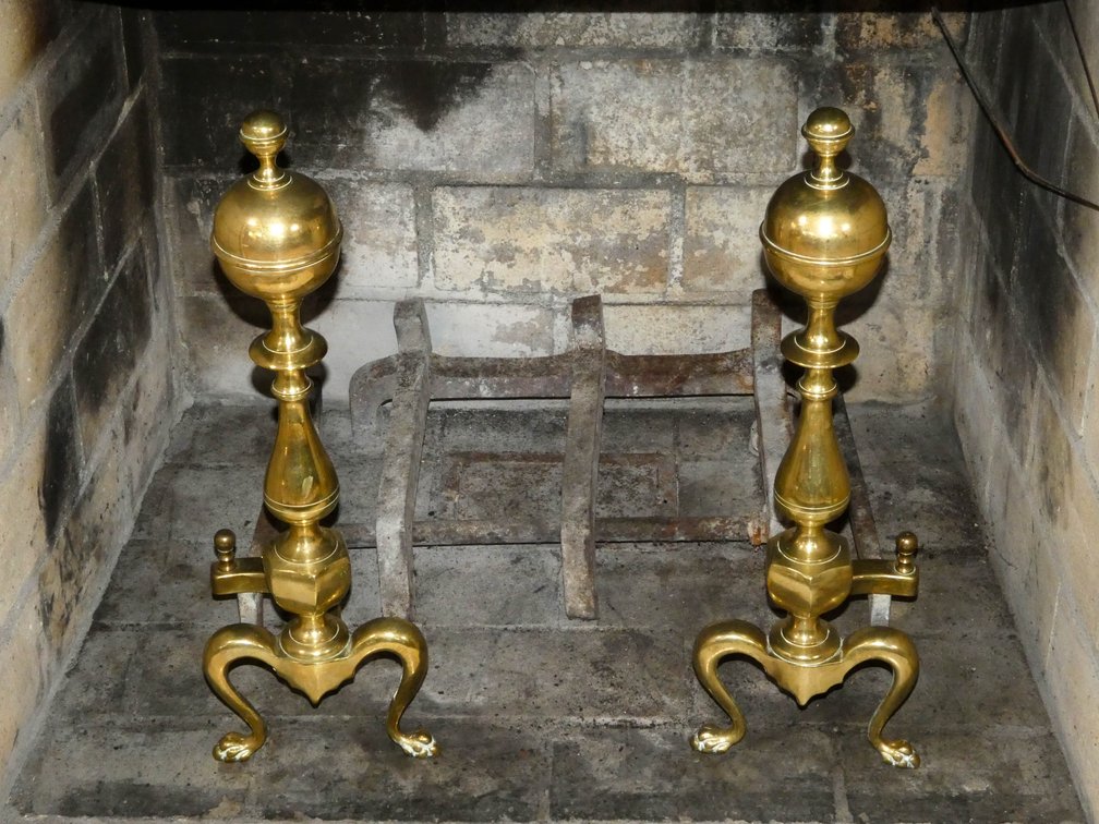 Two Brass Andirons